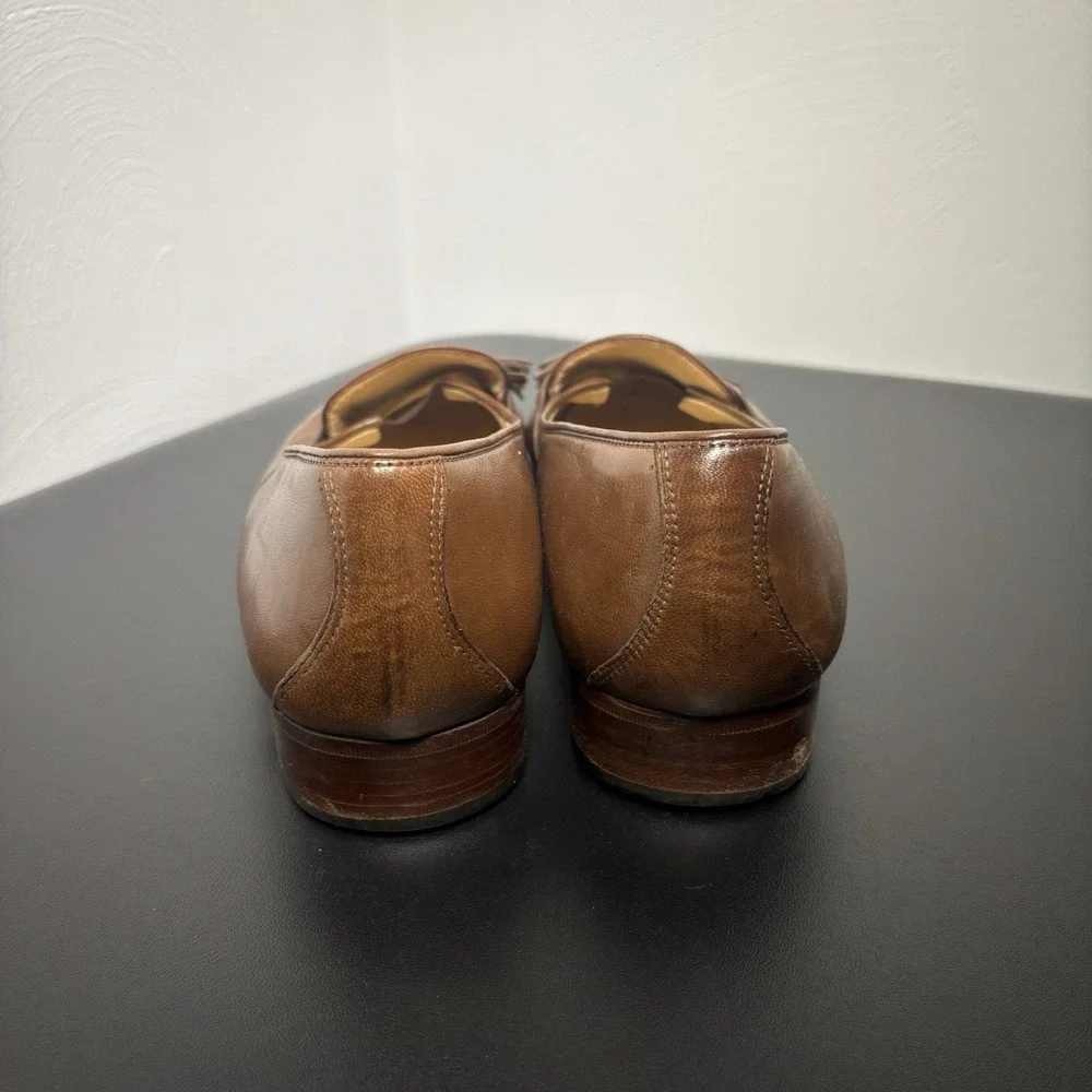 BRAGANO Cole Haan Men's Brown Tassel Loafers Dress Shoes Sz 9 M Leather Italy